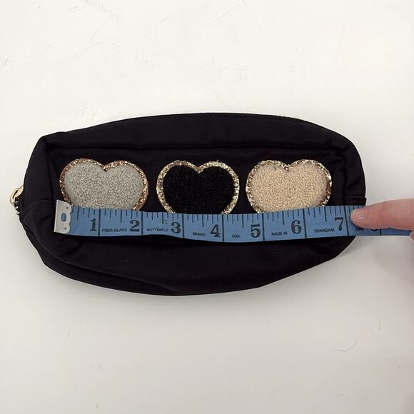 Stoney Clover Small Black Heart Zipper Pouch - Picture 8 of 10